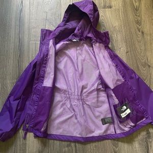 Girls North Face rain jacket